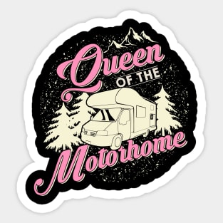 Queen Of The Motorhome RV Camping Girl Gift Sticker